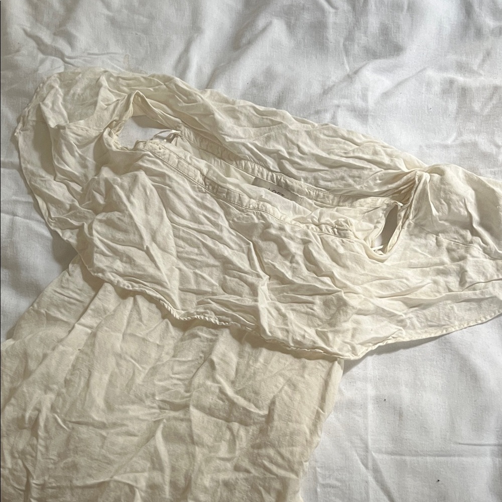 LOFT Cream Women's Off-the-Shoulder Dress